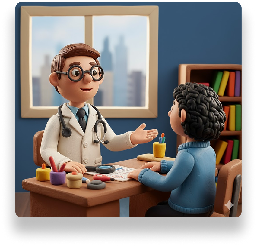 Doctor consulting patient